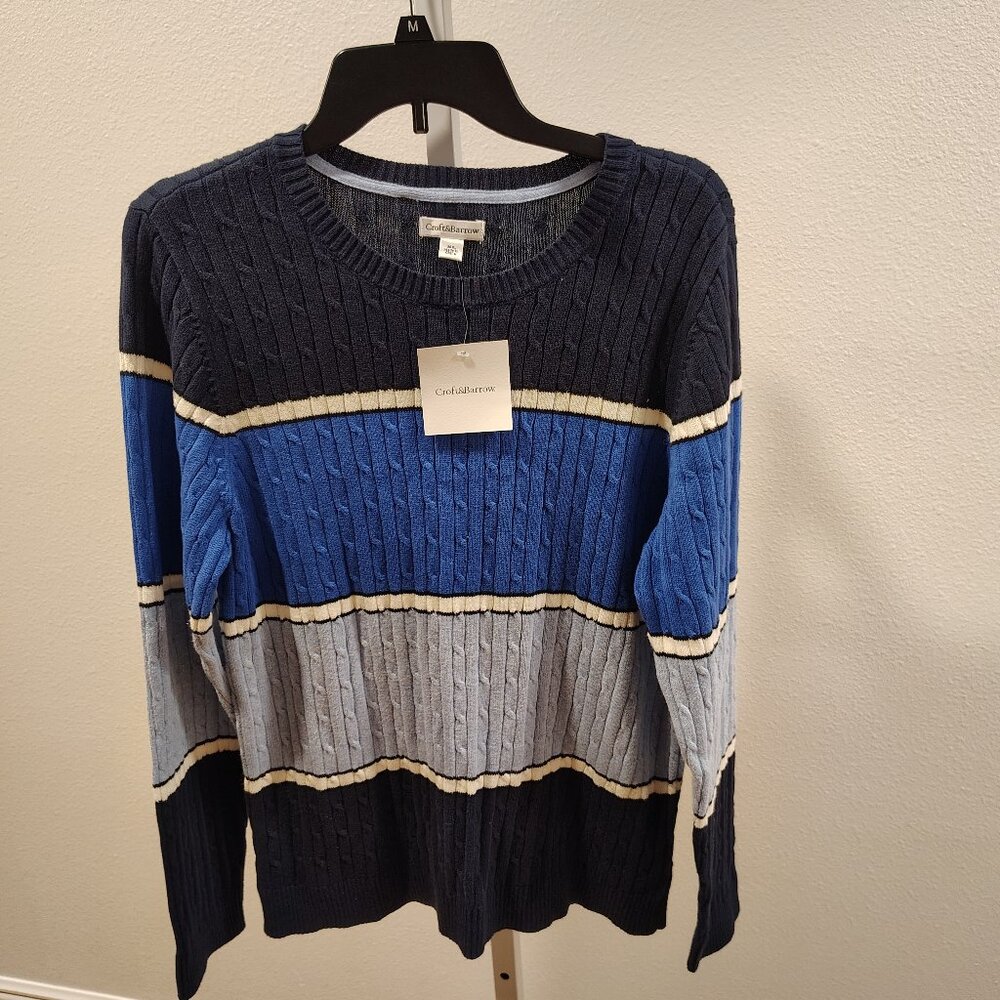 Croft & Barrow Women's Blue Sweater Size XL NWT Cotton